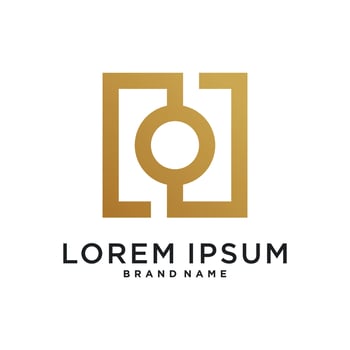 Letter logo design initial O for company or person. Creative square concept. vector