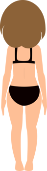 Back View of Woman in Underwear png