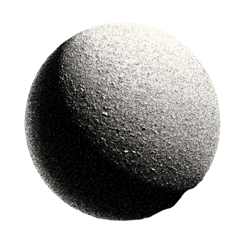 Vintage Moon Surface In Retro Halftone. Celestial Body With Textured Detail Illustration Isolated On Transparent Background png