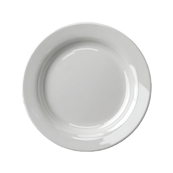 A clean white dinner plate simple elegant design png