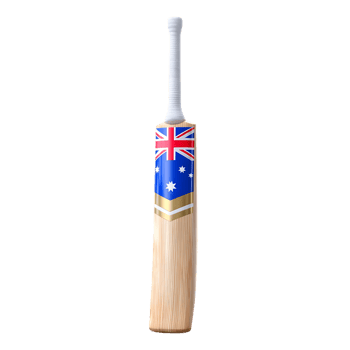 Australian cricket bat with national flag design a wooden sports equipment png