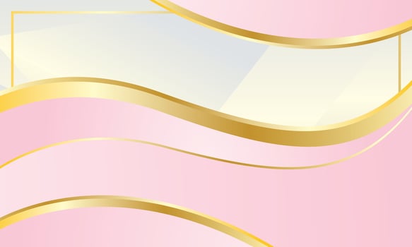 Abstract pink and gold waves on luxury background vector