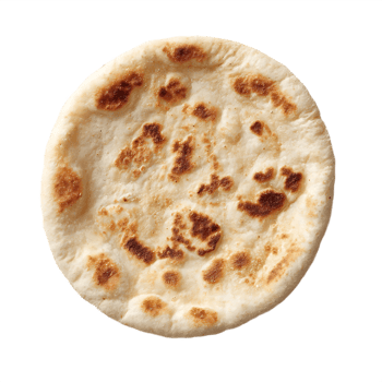 A perfectly baked round flatbread ready to eat delicious and golden brown png