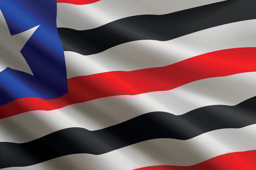 Puerto Rican flag waving in motion vector