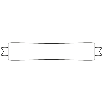 Simple hand drawn blank ribbon banner outline png