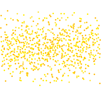 Falling yellow and orange confetti dots background png