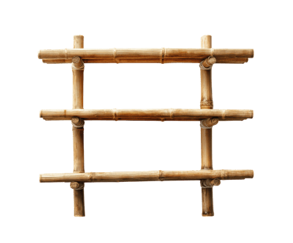 Bamboo shelving unit for natural home decor and organization png