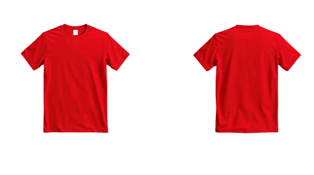 Red t - shirt mockup png