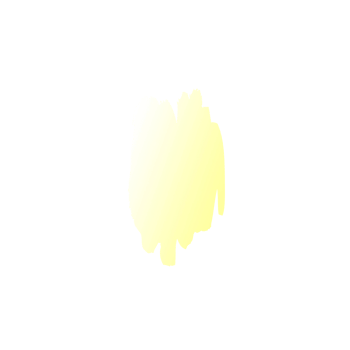 Abstract yellow watercolor paint stroke with gradient png