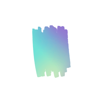 Abstract colorful gradient brush stroke design element png