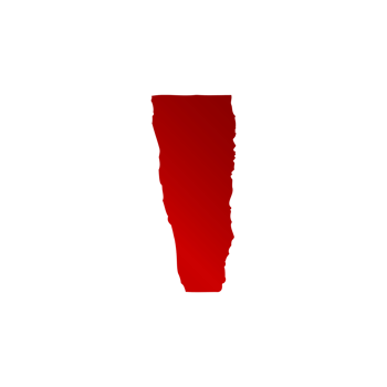 Abstract red shape with rough edge and gradient fill png