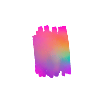 Vibrant colorful gradient abstract brush stroke design element png
