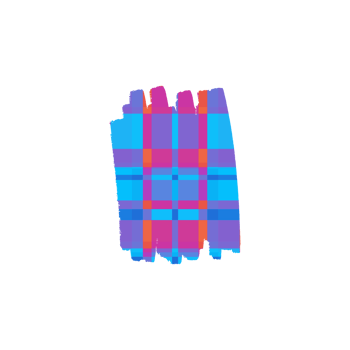 Colorful plaid pattern brushstroke design element png