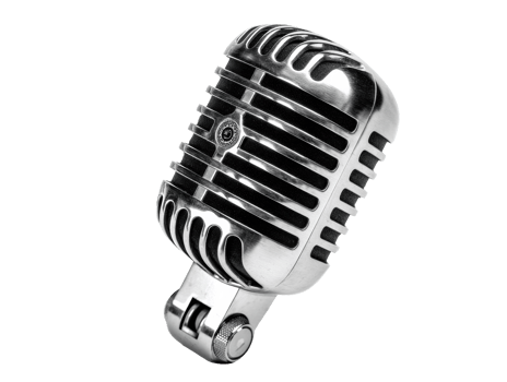 Vintage microphone for music and performance settings png