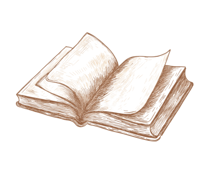 Open book with blank pages for creative ideas and notes png