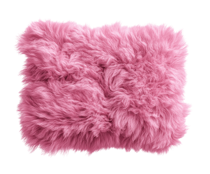 Soft pink fur pillow for cozy home decor and comfort png