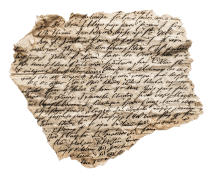 Antique handwritten letter showcasing historical writing style png