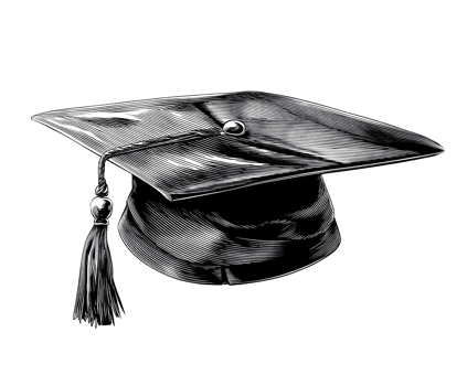 Graduation cap symbolizing achievement and academic success png