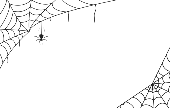Spider web black with transparent background png
