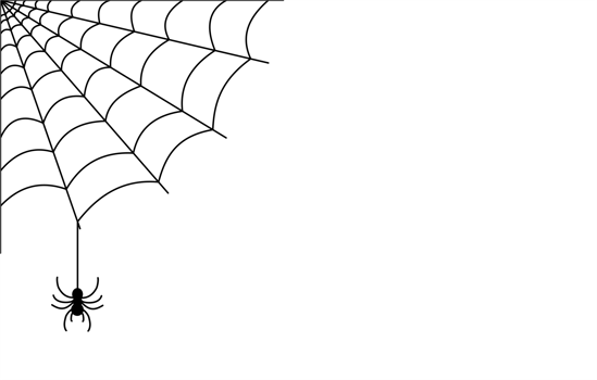 spider and web for halloween design banner element png