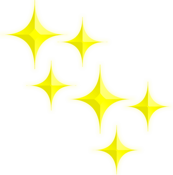 Yellow sparks light effect. Sparkles on transparent png