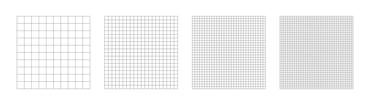 Blank Square Grid Paper Backgrounds with Empty Space for Various Uses. vector