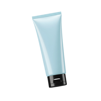 Light Blue Cosmetic Tube Mockup on isolated Background png