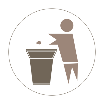 ICON SYMBOL IMAGE COLOR THROW GARBAGE IN ITS PLACE png