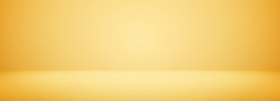 Gold gradient studio room design. Bright yellow podium concept wallpaper. Gold wall and floor surface backdrop for presentation, product showcase, mockup template. Empty shelf display backdrop vector
