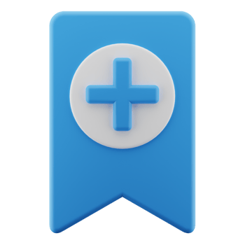 Bookmark illustration concept. 3d render icon isolated. png