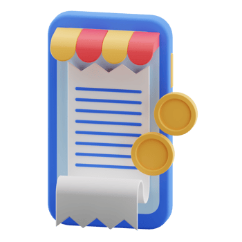 Mobile transaction interface with coins png