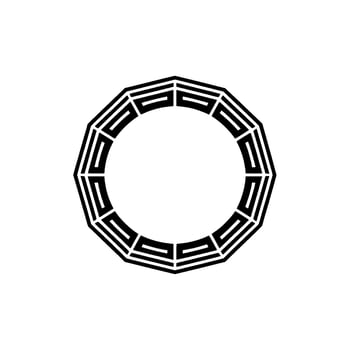 Geometric Halo Stylized Circular Ornamentation vector
