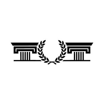 Classical Emblem, Laurel Wreath, Architectural Division vector