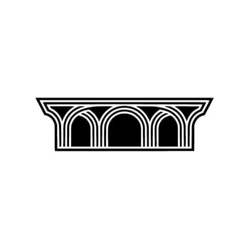 Architectural Archway, Minimalist Silhouette, Serene Structure vector