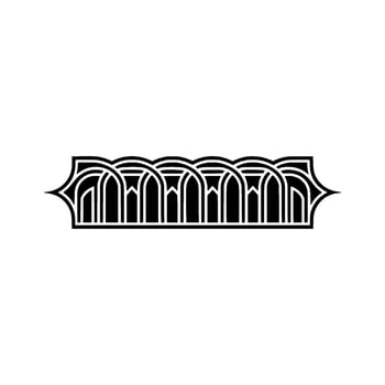 Art Deco Archway Silhouette, Minimalist vector