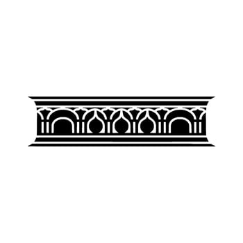 Art Deco Ornament Border, Geometric, Elegant Detail vector