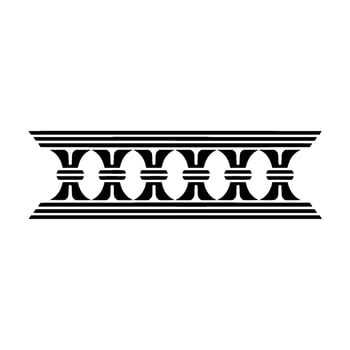 Geometric Ornament, Linear, Minimalist Border, Vintage Aesthetic vector
