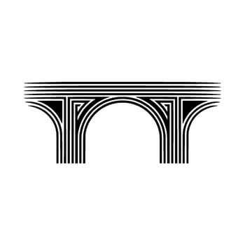 Geometric Archway, Minimalist, Linear Texture vector