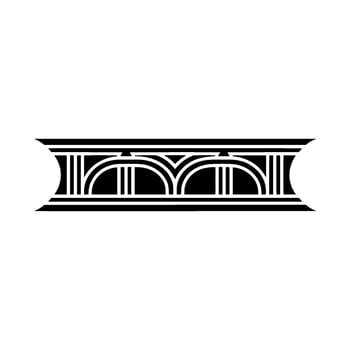 Art Deco Architectural Ornament, Geometric vector