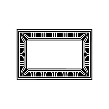 Art Deco Frame, Geometric Elegance, Minimalist vector