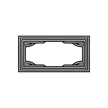 Art Deco Frame, Geometric, Elegant Border, Vintage Style vector