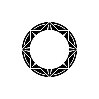 Geometric Circle Emblem, Minimalist, Abstract Pattern vector