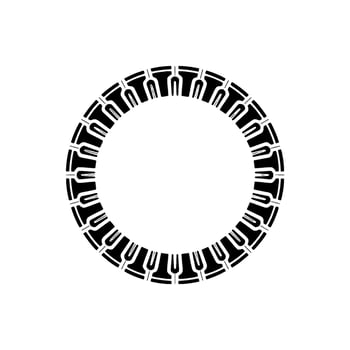 Geometric Tribal Circle, Minimalist, Abstract Pattern vector