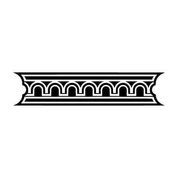 Elegant Art Deco Border, Vintage Ornamentation, Ornament vector