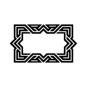 Geometric Deco Border, Elegant Outline, Minimalist vector