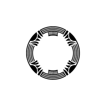 Geometric Circle Emblem, Art Deco Inspired vector