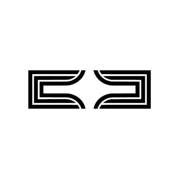 Interlocking Geometric Symbols, Minimalist vector