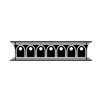 Art Deco Archway Ornament, Geometric vector