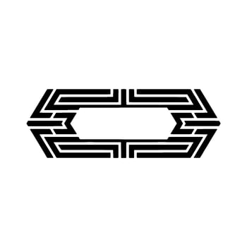 Geometric Deco Emblem, Modern Abstract, Lines vector