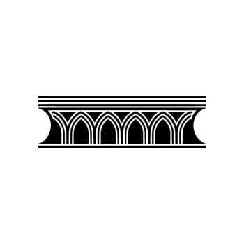 Gothic Arch Ornament, Minimalist, Architectural Detail vector